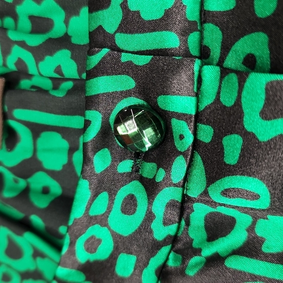 Victor Alfaro Emerald green 100% silk top size 10 wizard of oz - Picture 11 of 11